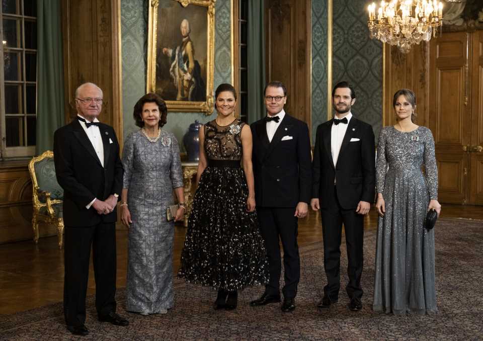 La Familia Real sueca se va de cena de gana en honor al rey Carlos