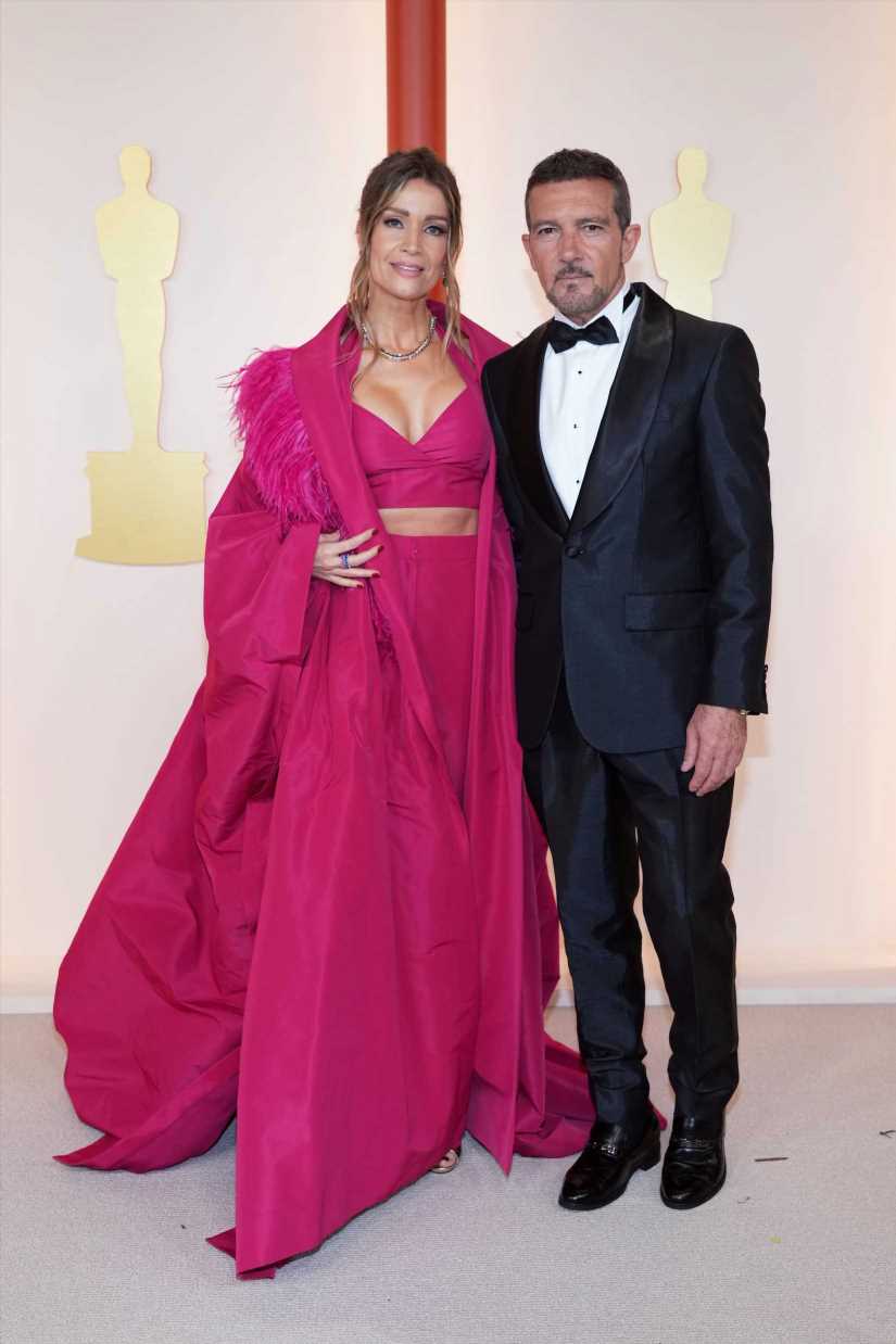 Antonio Banderas y Nicole Kimpbel, la gran pareja de los Premios Oscars