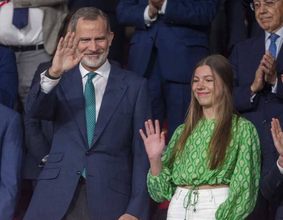 La infanta Sofía: blusa verde de Zara en la Copa del Rey