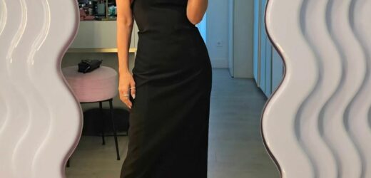 Paula Echevarría y el vestido negro de efecto tipazo de H&M (y de rebajas)