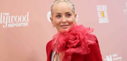 Sharon Stone confirma que la flor es el accesorio ideal para los trajes sastre